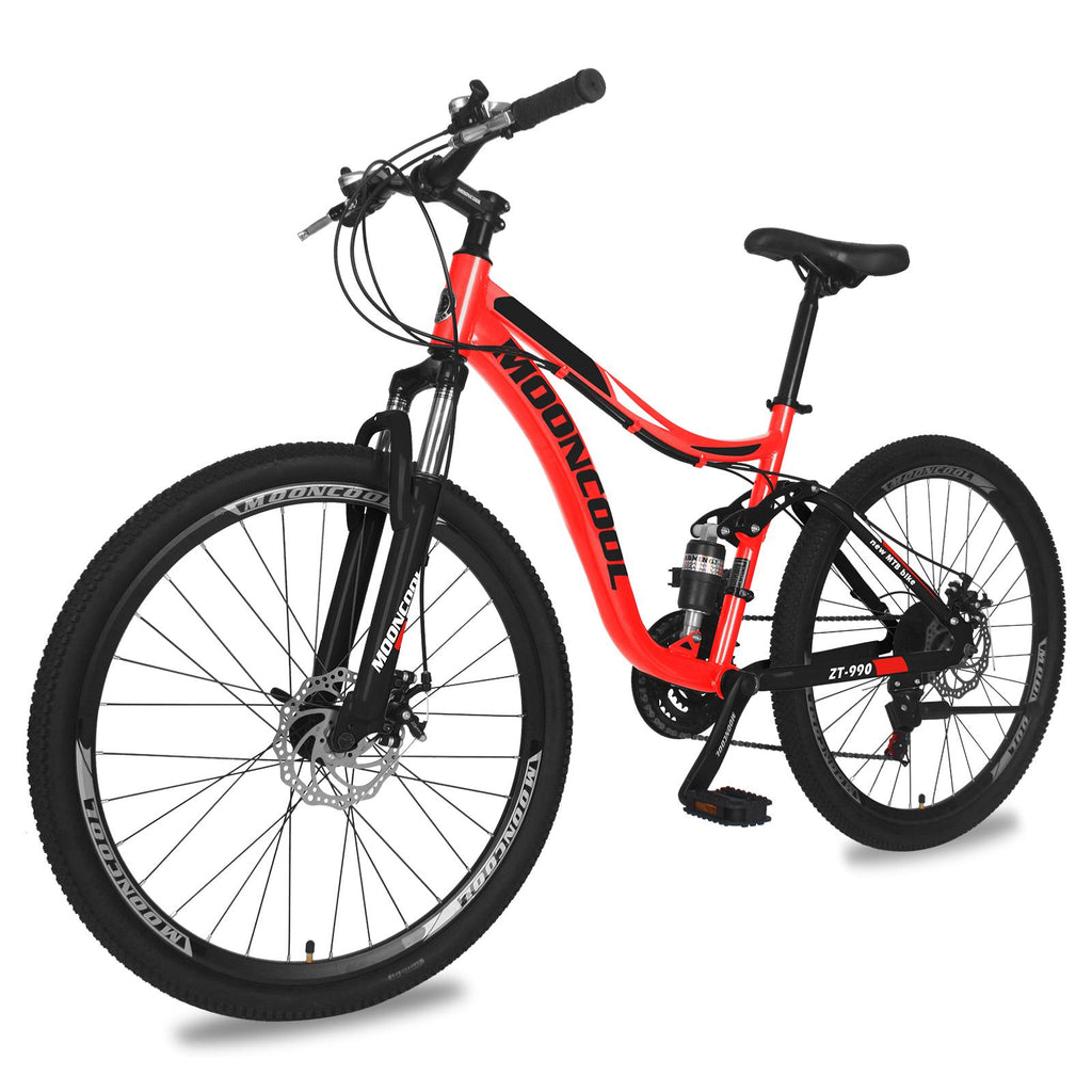 Lilypelle 26 in Mountain Bike 21 Speed Bicycle Full Suspension MTB Bikes
