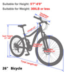 Lilypelle 26 in Mountain Bike 21 Speed Bicycle Full Suspension MTB Bikes
