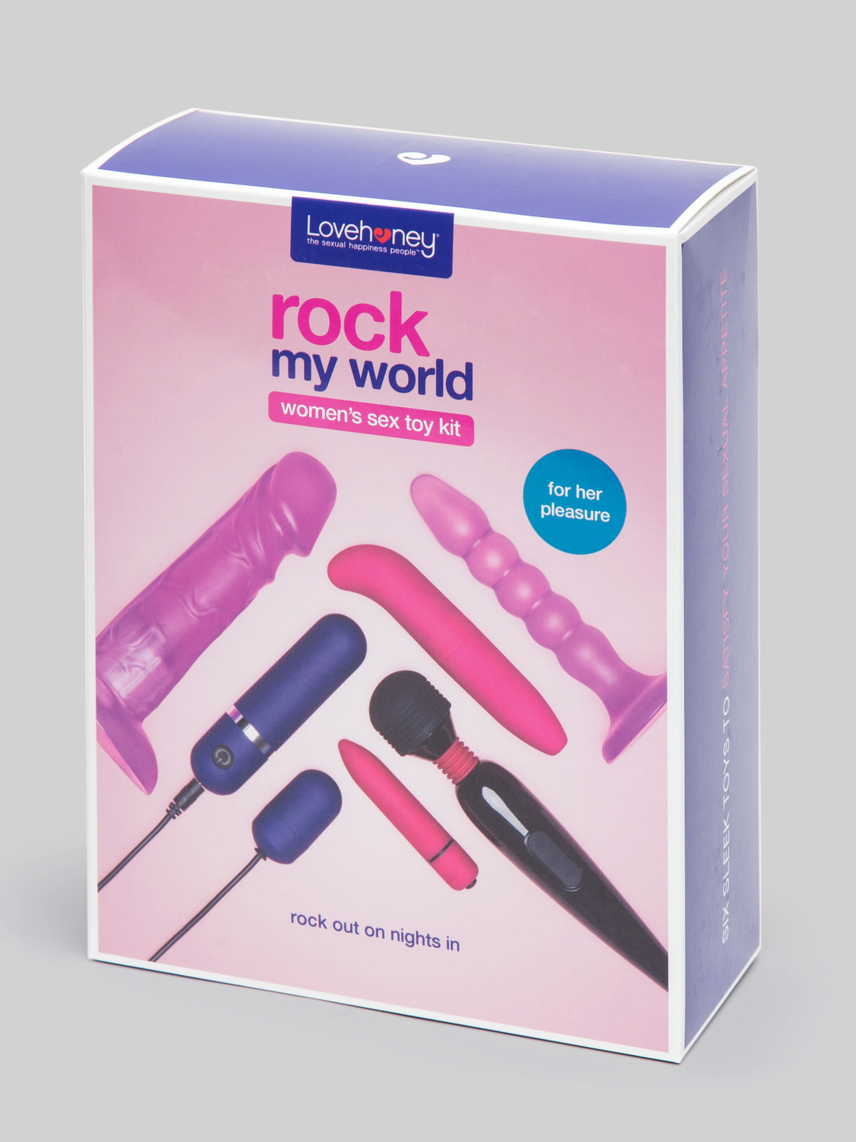 Lovehoney Rock My World Sex Toy Kit (6 Piece), Purple