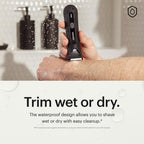 Lawn Mower3.0 Plus Groin &amp; Body Hair Trimmer – Updated SkinSafeTrimmer Blade, Waterproof Wet/Dry Groomer, USB-C Rechargeable, Men’s Wireless Ball Shaver, Tuxedo Black