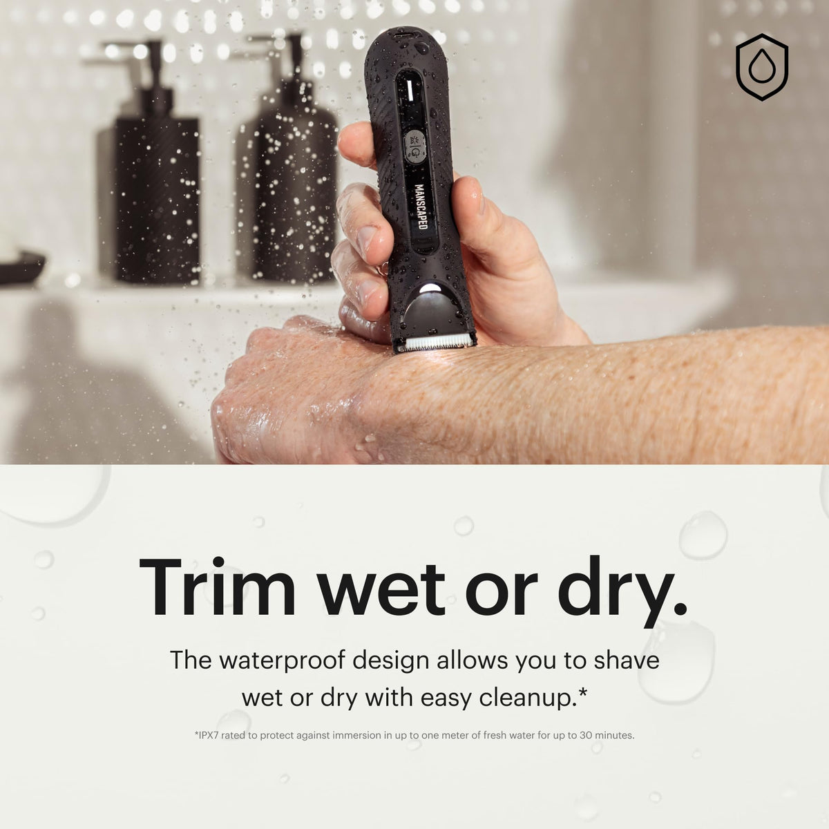 Lawn Mower3.0 Plus Groin &amp; Body Hair Trimmer – Updated SkinSafeTrimmer Blade, Waterproof Wet/Dry Groomer, USB-C Rechargeable, Men’s Wireless Ball Shaver, Tuxedo Black