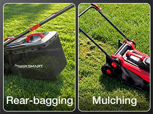 14" Corded Lawn Mower - 12.5 Amp, 6 Heights, 10 Gal Grass Bag | Lightweight 28.2 lb; Vertical Storage; 3-Position Ergo Handle; 1"-3" Single-Lever Cut; 2-in-1 Mulch &amp; Bag