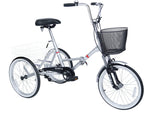 ZUKKA Adult Folding Tricycle Trikes,Foldable 20 inch 3 Wheel Bikes,Single Speed Portable Cruiser Bicycles with Shopping Basket for Seniors,Women, Men