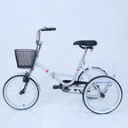 ZUKKA Adult Folding Tricycle Trikes,Foldable 20 inch 3 Wheel Bikes,Single Speed Portable Cruiser Bicycles with Shopping Basket for Seniors,Women, Men