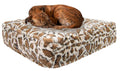 BESSIE AND BARNIE Giraffe Ultra Plush  Fur Luxury Durable Sicilian Rectangle Pet/Dog Bed