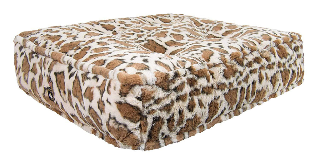BESSIE AND BARNIE Giraffe Ultra Plush  Fur Luxury Durable Sicilian Rectangle Pet/Dog Bed