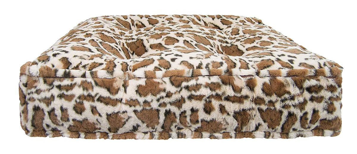 BESSIE AND BARNIE Giraffe Ultra Plush  Fur Luxury Durable Sicilian Rectangle Pet/Dog Bed