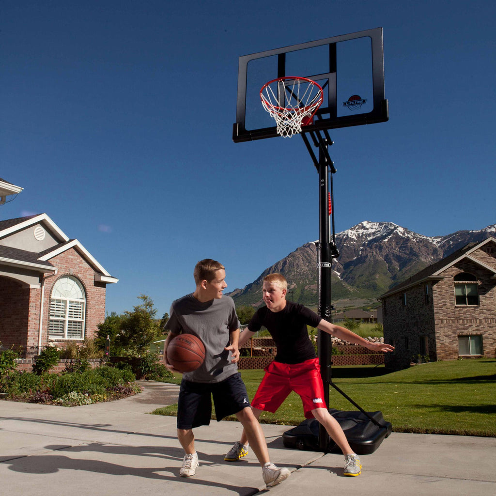 Lifetime 52 In. Shatterproof Portable Infinite Adjustable Basketball System, 71286