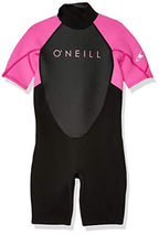 ONeill Wetsuits Youth Reactor-2 2mm Back Zip Short Sleeve Spring Wetsuit, Black/Berry, 16