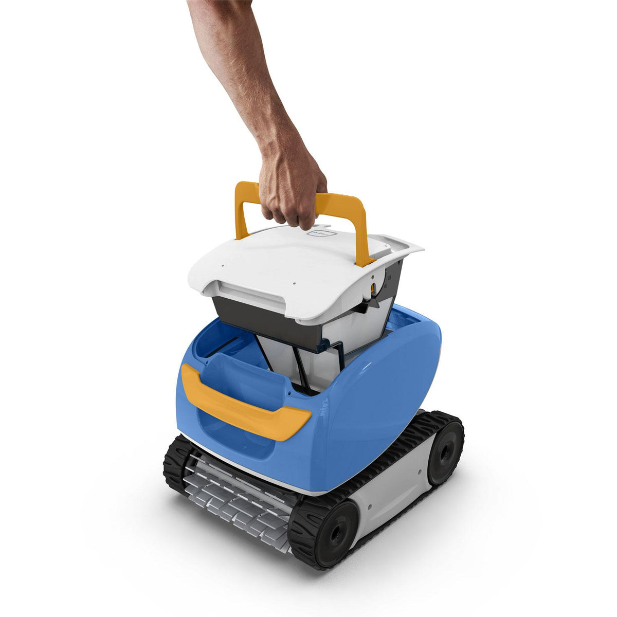Aqua Products SOLIG Sol Automatic Robotic Pool Cleaner Sweeper with 1 Touch Operation and EZ Clean Basket for Small In Ground