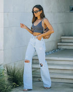 Shoreline Bralette - Charcoal