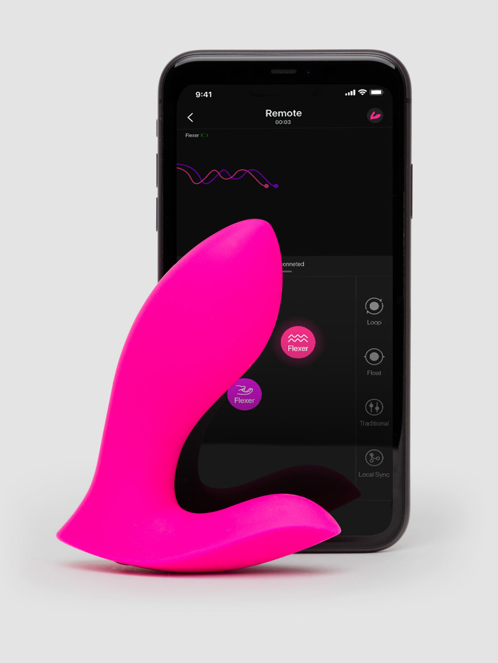 Lovense Flexer App Controlled Silicone Hands-Wearable Panty Vibrator, Pink