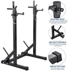 ankishi Barbell Rack Squat Stand Adjustable Bench Press Rack 550LBS Max Load Multi-Function Weight Lifting Home Gym Fitness