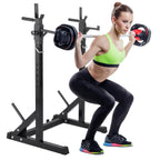 ankishi Barbell Rack Squat Stand Adjustable Bench Press Rack 550LBS Max Load Multi-Function Weight Lifting Home Gym Fitness