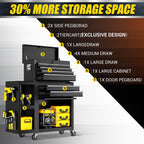 8 Drawer Tool Chest with Wheels, Exclusive 3-In-1 Tool Box Combo with Removable 4-Tire Utility Cart, LocMechanic Tool Cart with Liner for Warehouse, Workshop, 35”W x 13”D x 43”H -2026 Upgrade