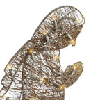 55 in. Crystal Splendor Nativity Set with 150 Mini Clear Lights