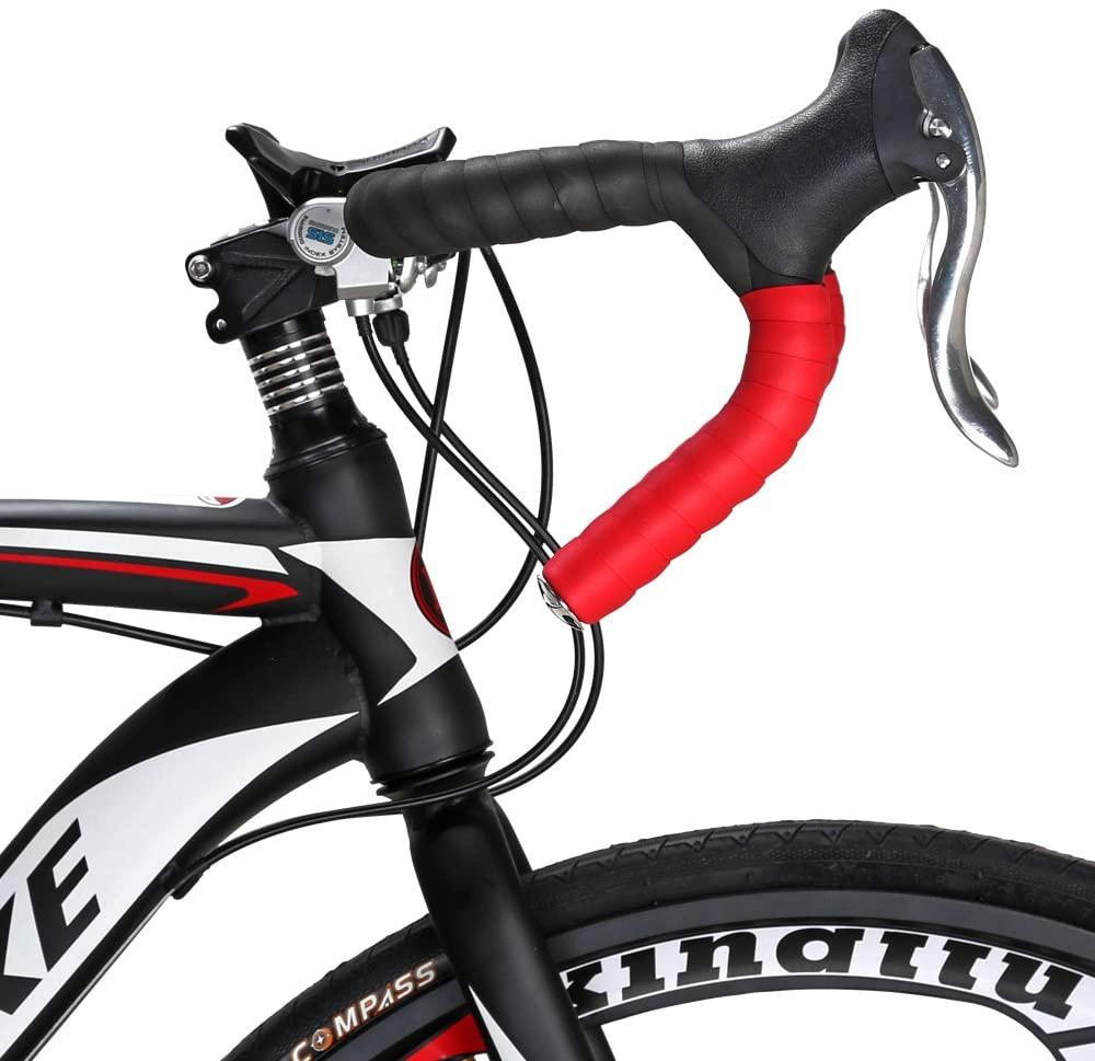 Eurobike XC550 Road Bike 21 Speed 49 cm Frame 700C K Wheels Road Bicycle Dual Disc Brake Bicycle Black White