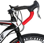 Eurobike XC550 Road Bike 21 Speed 49 cm Frame 700C K Wheels Road Bicycle Dual Disc Brake Bicycle Black White