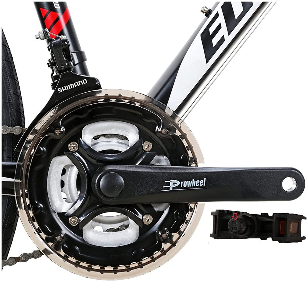 Eurobike XC550 Road Bike 21 Speed 49 cm Frame 700C K Wheels Road Bicycle Dual Disc Brake Bicycle Black White