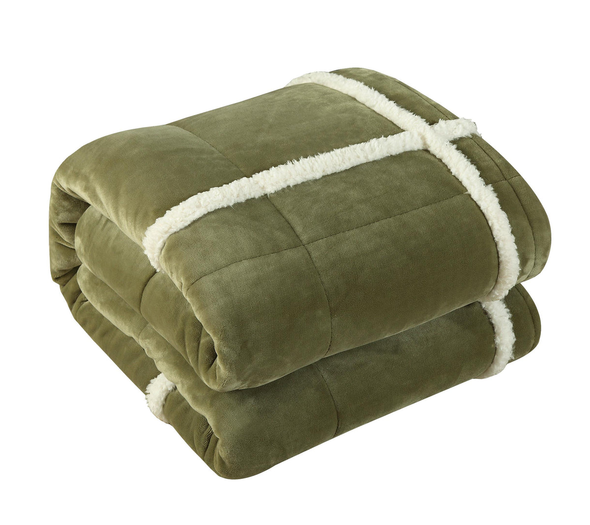 Chic Home Chiron 7-Piece Solid Comforter Set, King, Green