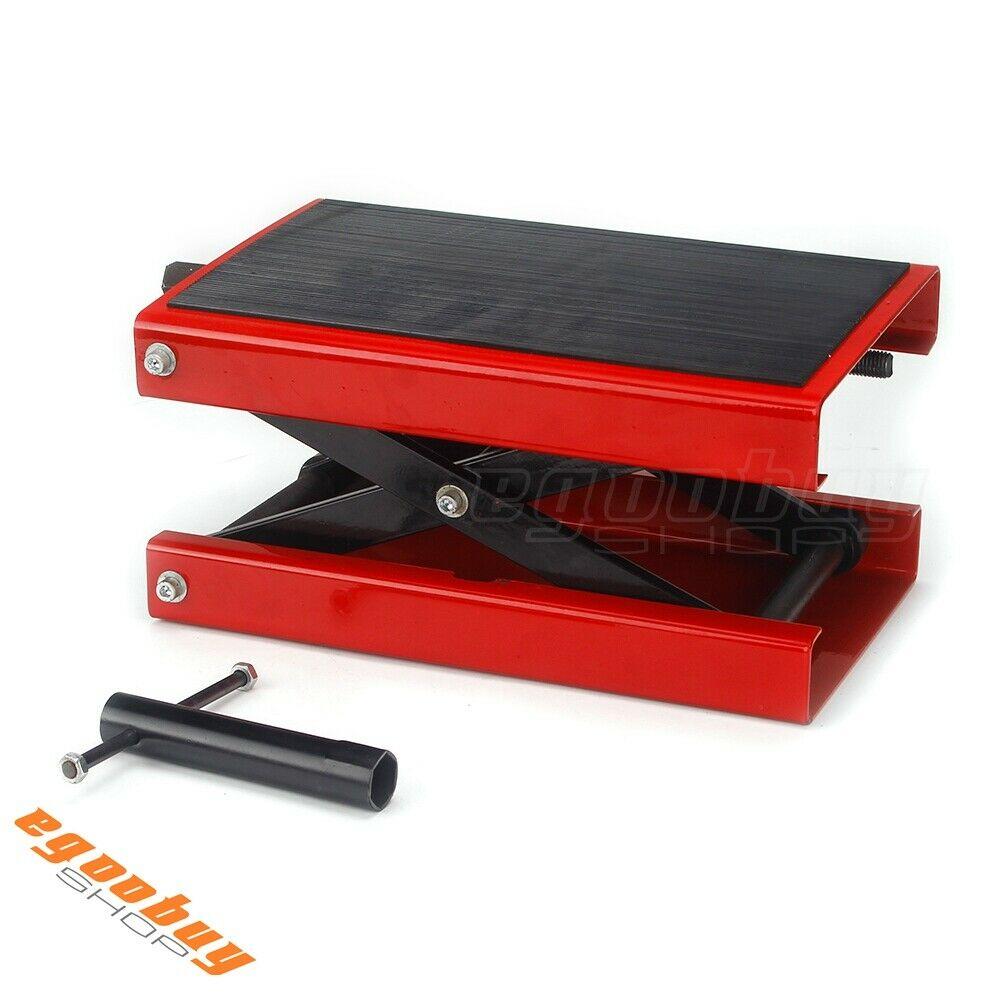 Wide Deck Scissor Lift Jack Crank Stand 1100 lbs Universal For Motorcycles ATVs