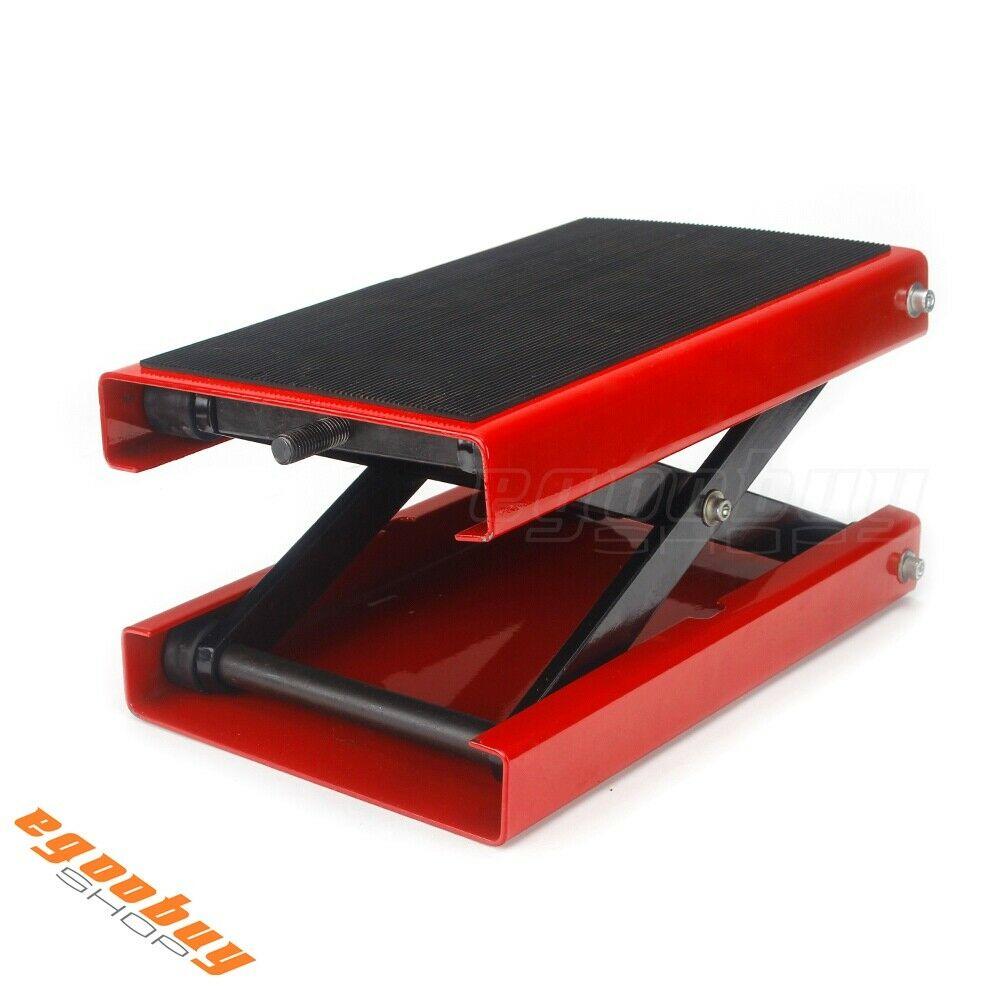 Wide Deck Scissor Lift Jack Crank Stand 1100 lbs Universal For Motorcycles ATVs