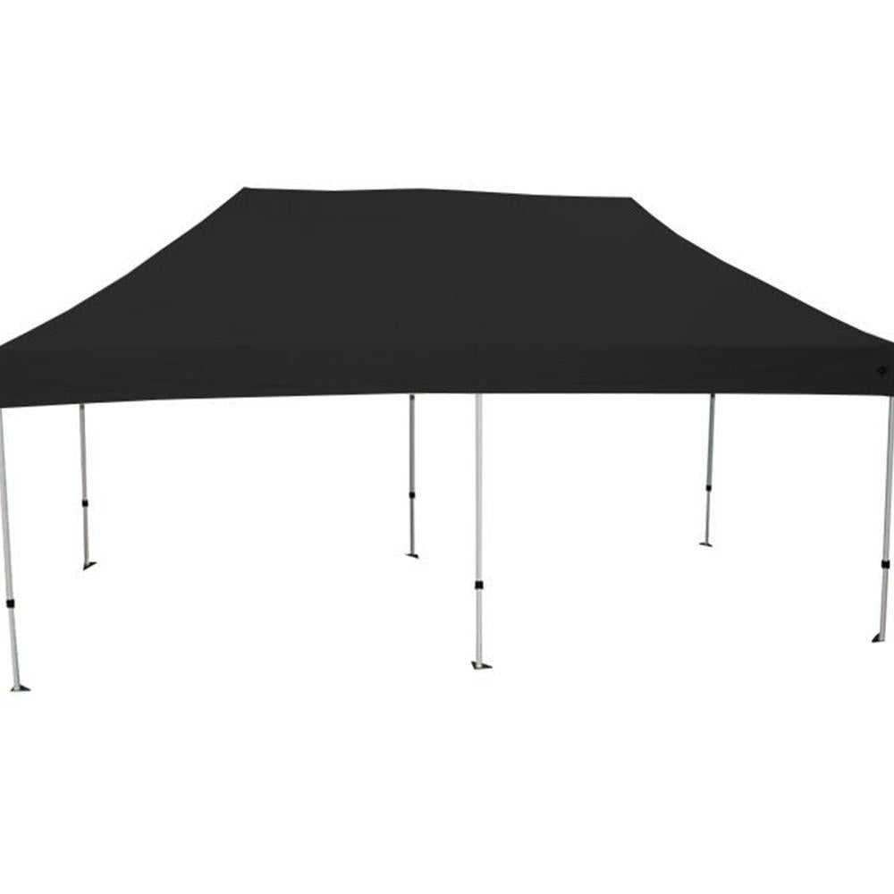 Athena 10 ft. x 20 ft. White Frame Instant Pop Up Tent with Black Cover