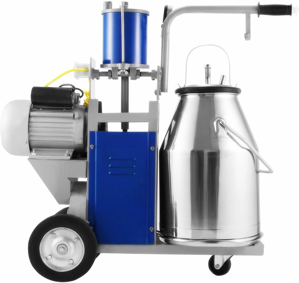 popsport electric milking machine 110v 1440 rpm portable milking machine with 25l 304 stainless steel bucket milking machine only for farm cows (milking machine)