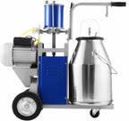 popsport electric milking machine 110v 1440 rpm portable milking machine with 25l 304 stainless steel bucket milking machine only for farm cows (milking machine)