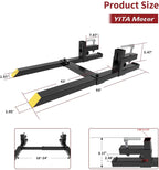 yitamotor 60" clamp on pallet forks 43" 1500lbs light duty forks for tractor loader bucket with adjustable stabilizer bar