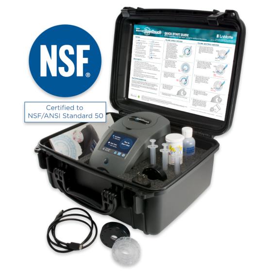 lamotte 3581 4.1 x 4.9 x 8.5 in. waterlink touch mobile spin touch lab with carry case