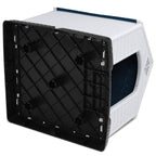 PETSJOY Dog House Waterproof Puppy Kennel Plastic Pet Dog Shelter for Indoor Outdoor Use