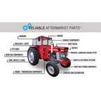 znl89051c new tractor chrome exhaust stack curved 48" long slotted 3" id