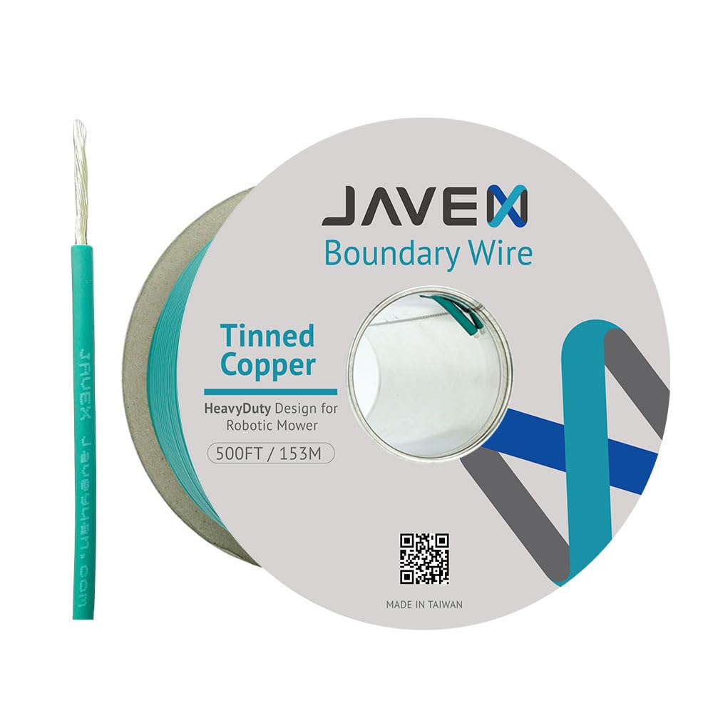 Robotic Mower Boundary Wire Cable- Tinned Copper Heavy Duty Universal for , Husqvarvna, and Other Lawn er s Installation Kit [3.4mm, 24x0.25mm] Green, 153M/500FT