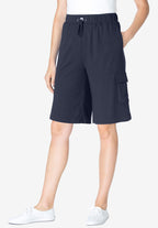 pull-on knit cargo short