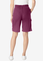 pull-on knit cargo short