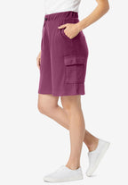 pull-on knit cargo short