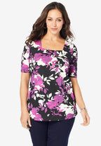 square neck tee
