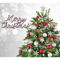 7 ft. x 8 ft. Merry Christmas Tree -Christmas Garage Door Decor Mural for Single Car Garage