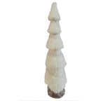 44 in. Christmas Furry Tree with Faux-Bark Trunk