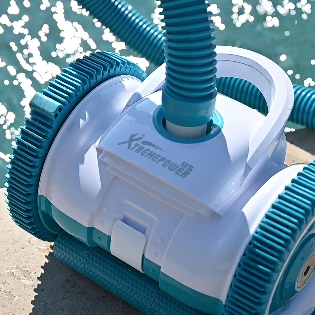 xtremepowerus automatic suction side swimming pool cleaners wall climbing function for inground pool with hose set