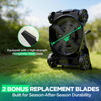 18" Electric Lawn Mower, 40V Self-Propelled Cordless Lawn Mower with 2x5.0Ah Batteries &amp; Charger, Brushless Motor, 2-in-1 Mulching &amp; Bagging, 6-Position Height Adjustment, for Small to Medium Yards