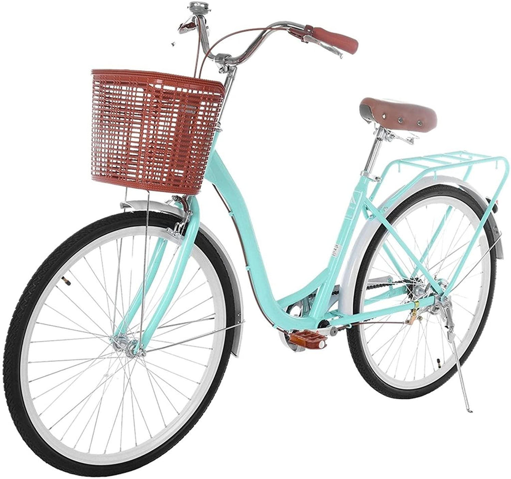 26 Inch Women's Cruiser Bike,Classic Bicycle Retro Bicycle Beach Cruiser Bicycle Retro Bicycle (Women's Bike,Lady, Green)