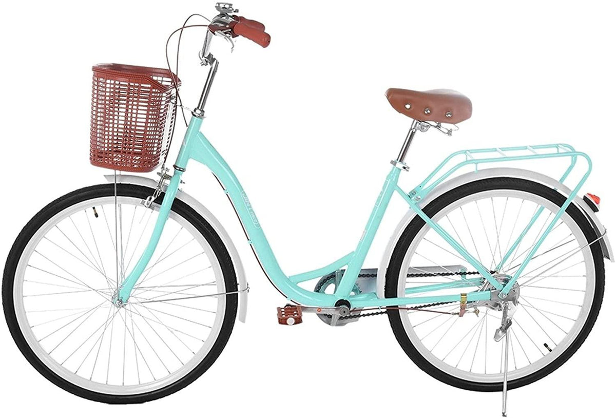 26 Inch Women's Cruiser Bike,Classic Bicycle Retro Bicycle Beach Cruiser Bicycle Retro Bicycle (Women's Bike,Lady, Green)