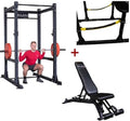 Body-Solid SPR1000SSP2 Commercial Power Rack w/Power Rack Strap Safeties + Adjustable Bench (New)