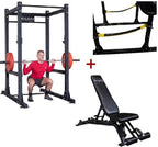 Body-Solid SPR1000SSP2 Commercial Power Rack w/Power Rack Strap Safeties + Adjustable Bench (New)