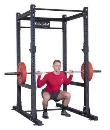 Body-Solid SPR1000SSP2 Commercial Power Rack w/Power Rack Strap Safeties + Adjustable Bench (New)