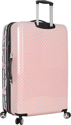 er Luggage Collection - Expandable 3 Piece Hardside Lightweight Spinner Suitcase Set - Travel Set includes 20-Inch Carry On, 26 inch and 30-Inch Checked Suitcase (Stripe Roses)