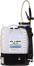 M4 MY4SONS 4-Gallon Battery-Powered Backpack Sprayer, Multipurpose, Battery & Charger Included
