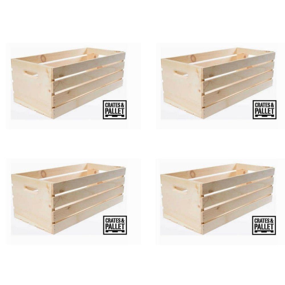 Extra Convenience Extra LarCrate Natural Finish - SET of 4